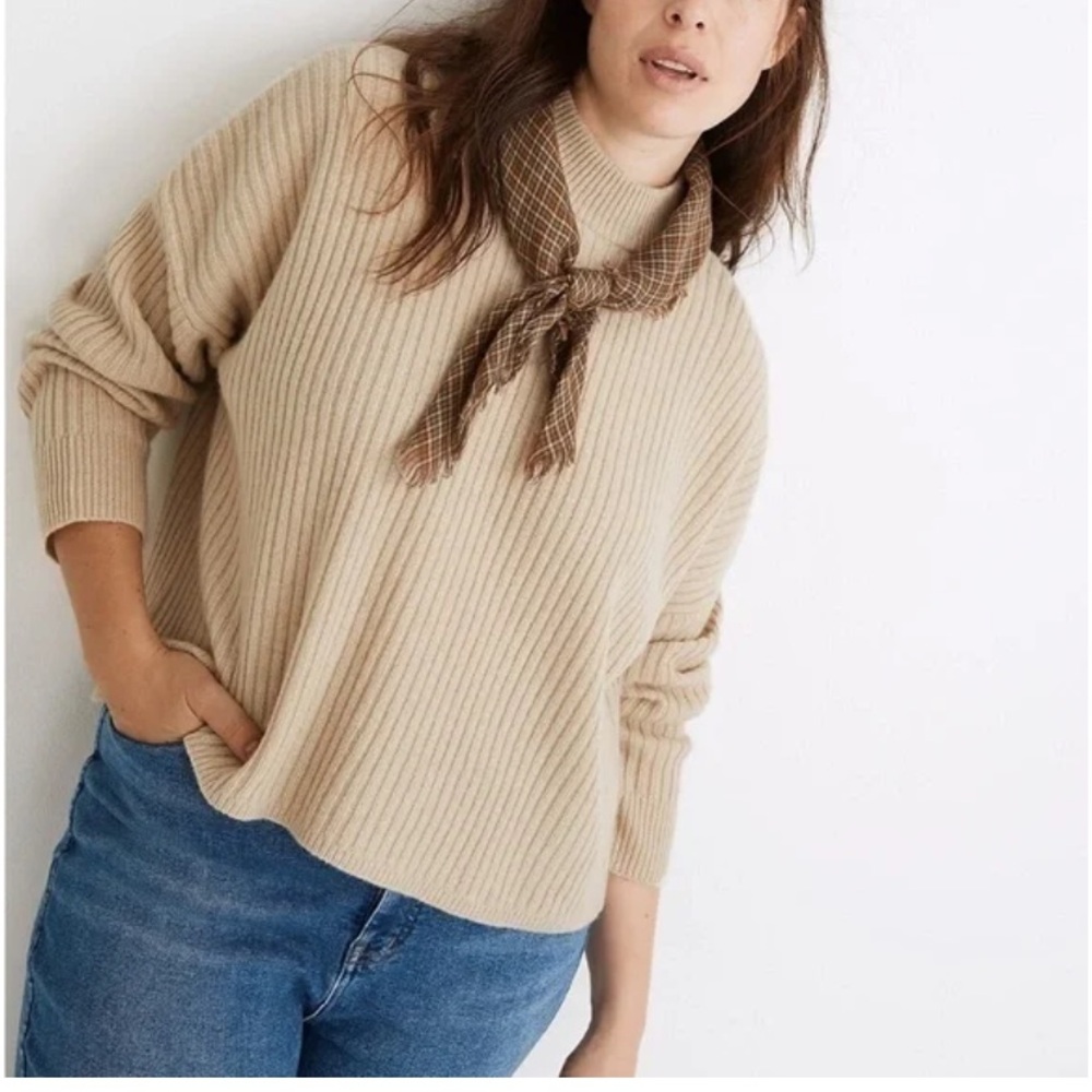 Madewell Cashmere Wool Mockneck Sweater